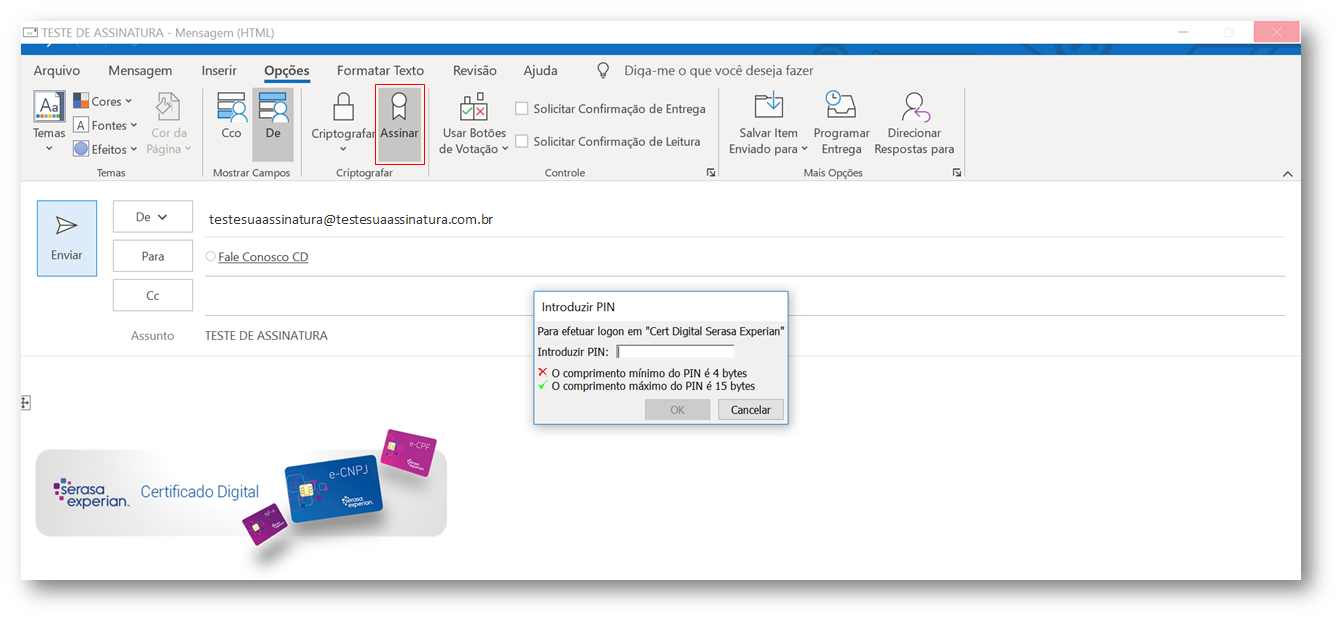Como Configuro Minha Assinatura No Meu Outlook Certificado Digital 7452